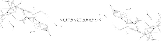 plantilla de diseño de banner de conexión de fondo digital abstracto de Plexus