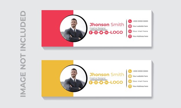 plantilla de diseño de banner de correo electrónico de círculo vectorial