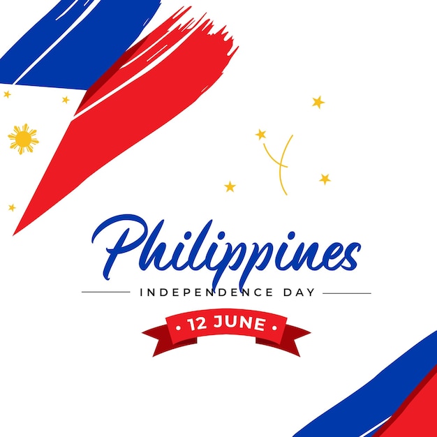 Plantilla de diseño de banner del día de la independencia de filipinas