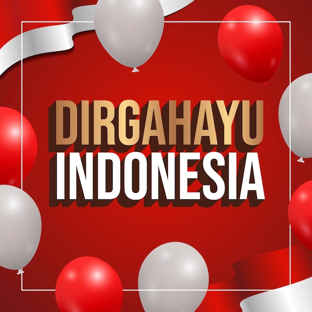 plantilla de diseño de banner del día de la independencia de indonesia