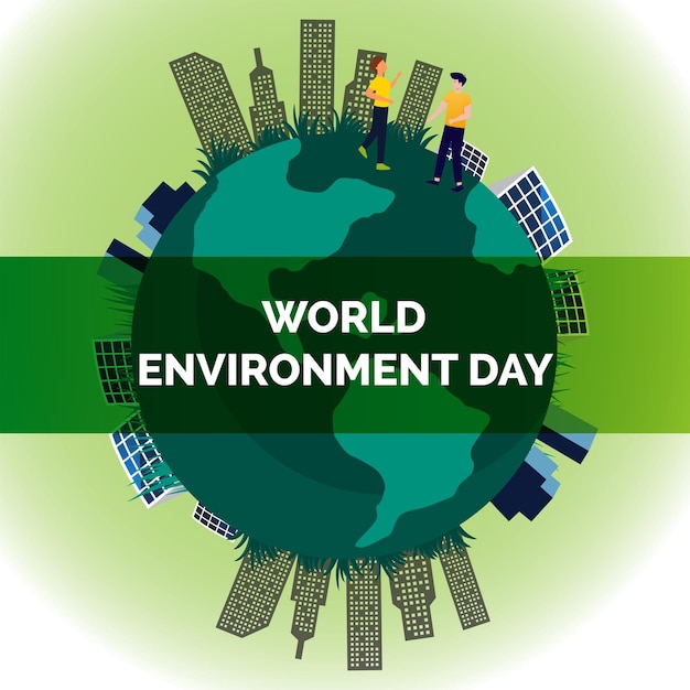 Plantilla de diseño de banner del día mundial del medio ambiente creativo
