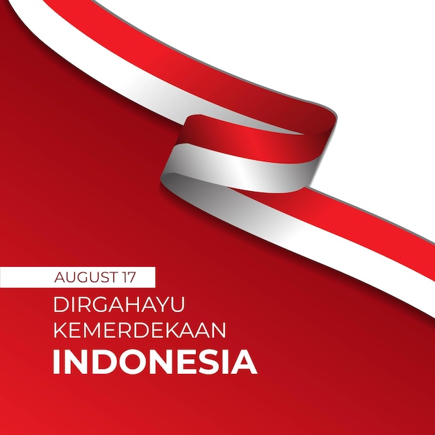 Plantilla de diseño de banner del día nacional de Indonesia