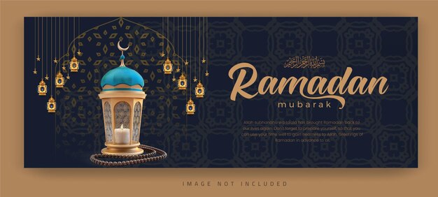 Vector plantilla de diseño de banner dorado árabe ramadan kareem