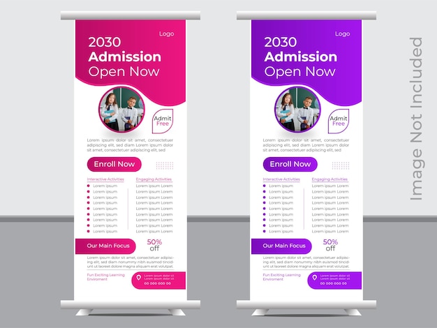 plantilla de diseño de banner para educación