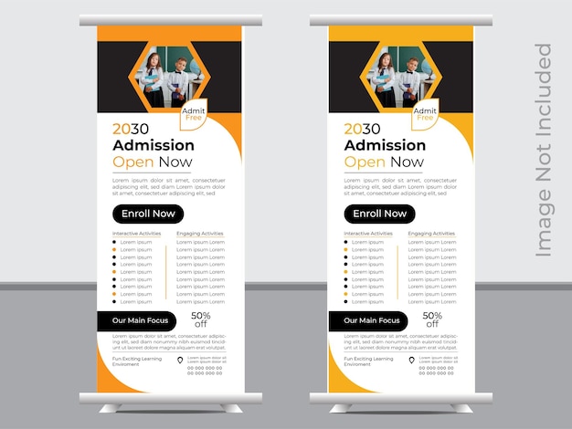 plantilla de diseño de banner para educación