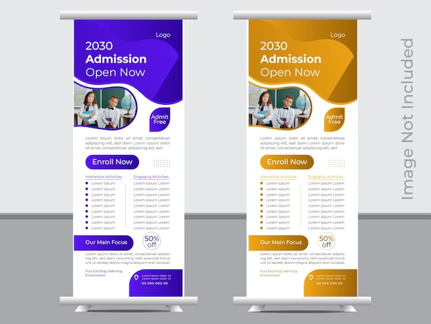 plantilla de diseño de banner para educación