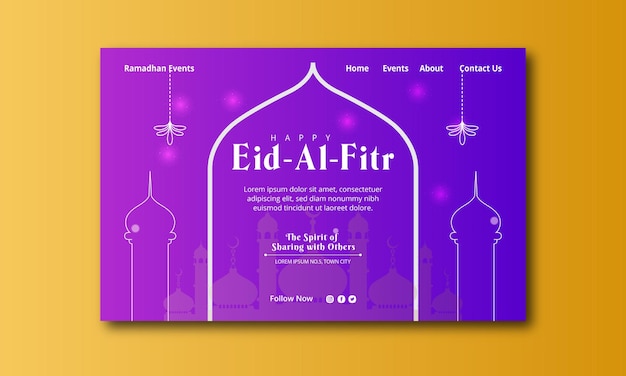 Plantilla de diseño de banner de eid al iftar