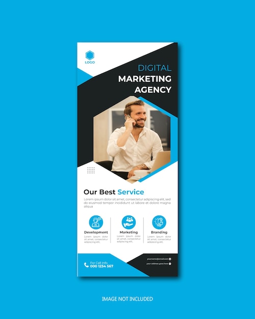 Plantilla de diseño de banner enrollable colorido corporativo moderno