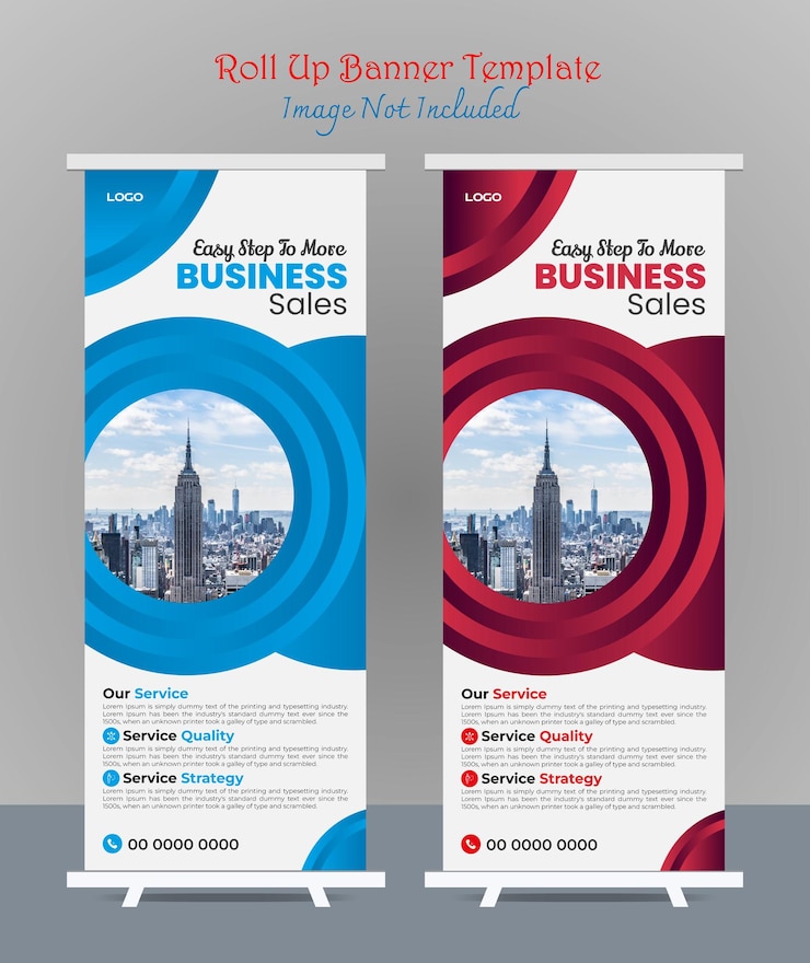 Plantilla de diseño de banner enrollable digital vector mejor banner enrollable moderno corporativo creativo nuevo