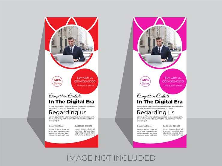Plantilla de diseño de banner enrollable diseño moderno para presentaciones de negocios conferencias seminarios banner