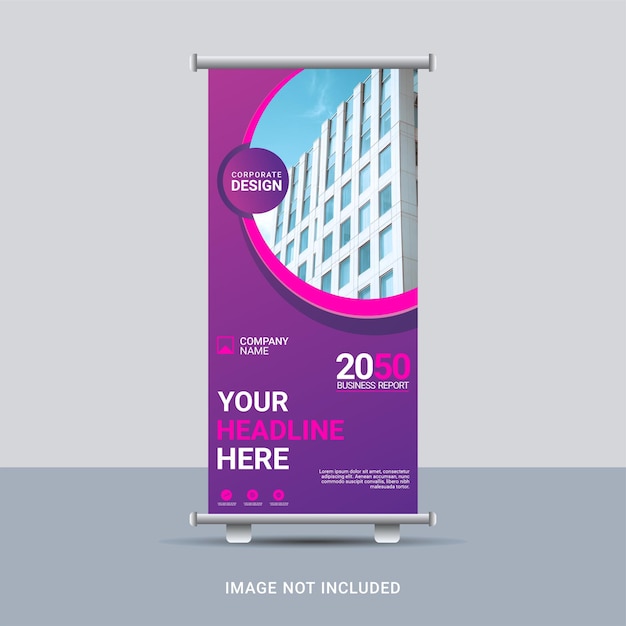 Plantilla de diseño de banner enrollable empresarial