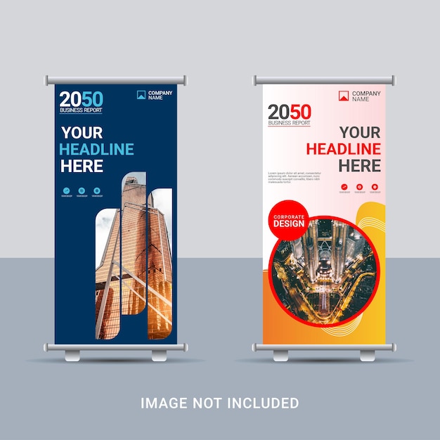 Plantilla de diseño de banner enrollable empresarial