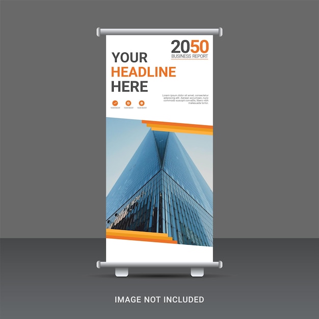 Plantilla de diseño de banner enrollable empresarial