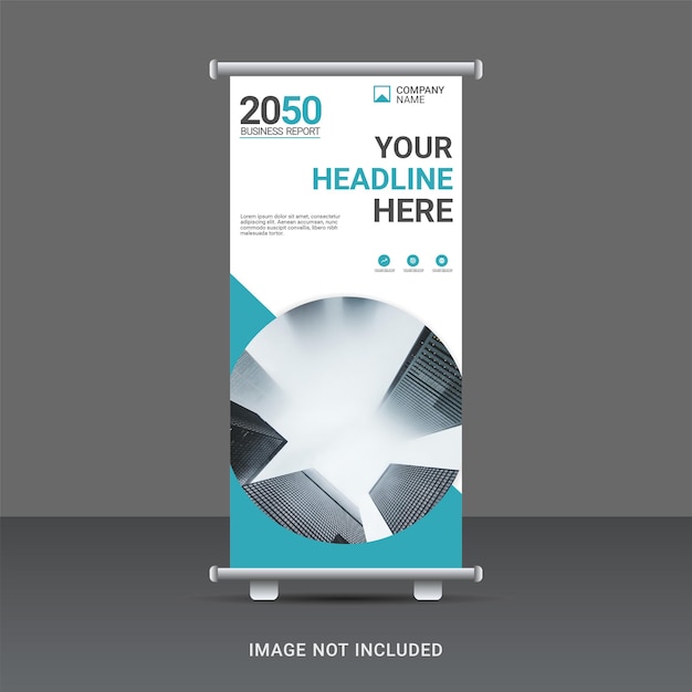 Plantilla de diseño de banner enrollable empresarial