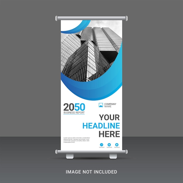 Plantilla de diseño de banner enrollable empresarial