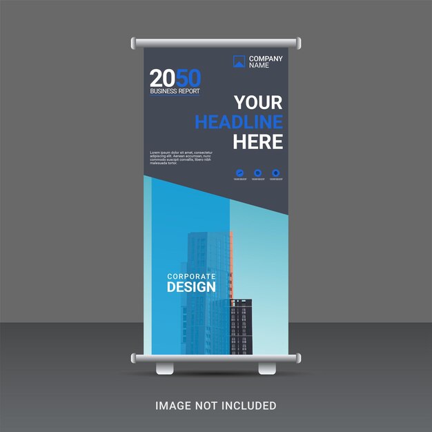 Plantilla de diseño de banner enrollable empresarial