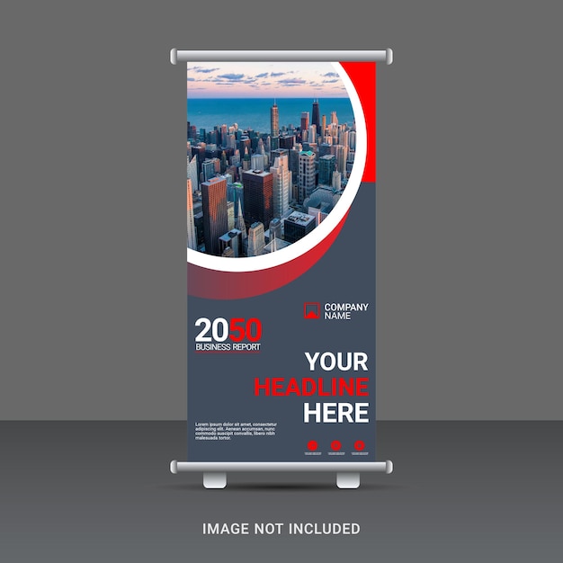 Plantilla de diseño de banner enrollable empresarial
