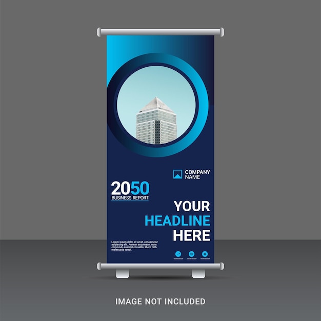 Plantilla de diseño de banner enrollable empresarial