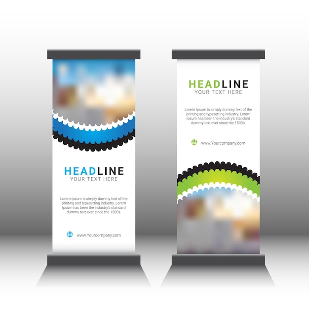 Plantilla de diseño de banner enrollable empresarial