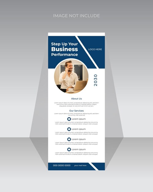 plantilla de diseño de banner enrollable para empresas y corporaciones