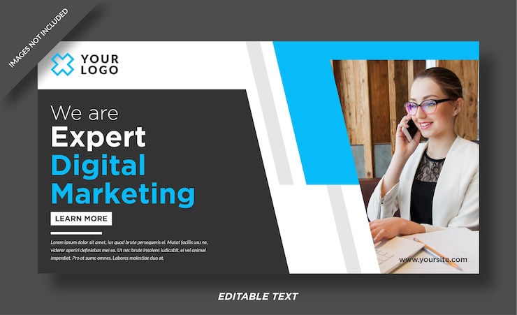 Vector plantilla de diseño de banner de experto en marketing digital