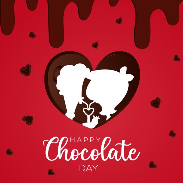 Plantilla de diseño de banner de feliz día del chocolate