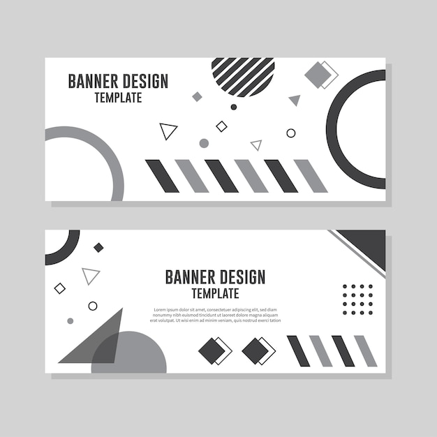Plantilla de diseño de banner geométrico abstracto