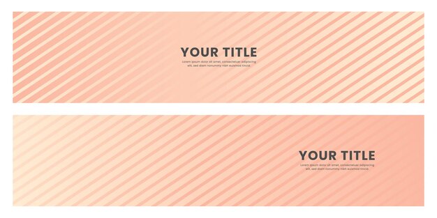 plantilla de diseño de banner con líneas de rayas minimalistas en gradiente