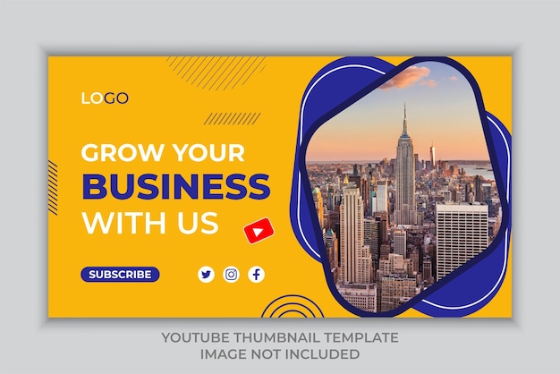 plantilla de diseño de banner en miniatura de YouTube