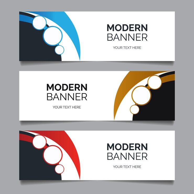 Plantilla de diseño de banner moderno abstracto