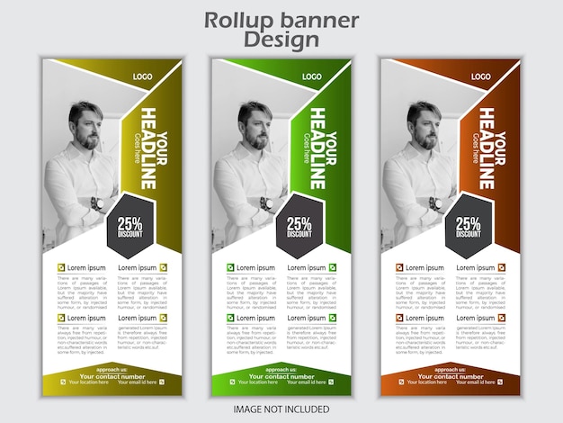 Plantilla de diseño de banner moderno y creativo vectorial