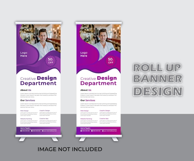 Plantilla de diseño de banner de negocio moderno Roll Up.