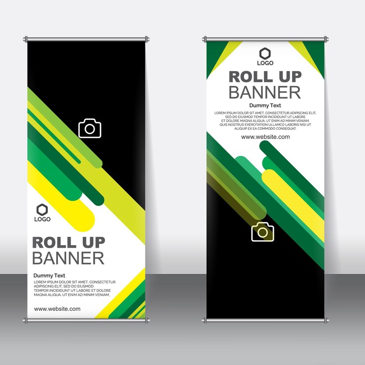 Plantilla de diseño de banner de negocios con maqueta para uso promocional