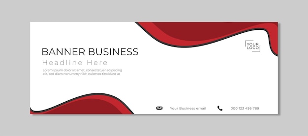 Plantilla de diseño de banner de negocios publicitarios