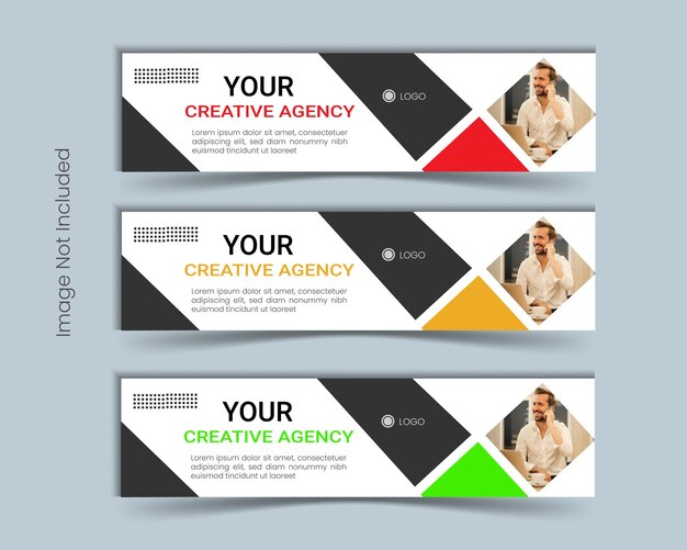 plantilla de diseño de banner de negocios de vector linkdin