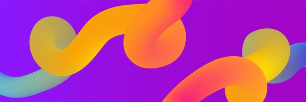 Plantilla de diseño de banner de polígono abstractamente colorido Banner web tecnológico colorido con formas geométricas telón de fondo y colores de gradiente Diseño gráfico vectorial patrón de presentación de banner fondo