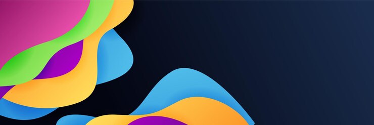 Vector plantilla de diseño de banner de polígono colorido abstracto banner web de tecnología colorida con fondo de formas geométricas y colores degradados fondo de presentación de patrón de banner de diseño gráfico vectorial