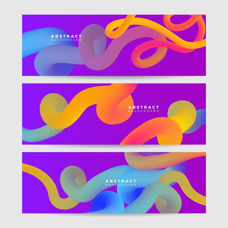 Vector plantilla de diseño de banner de polígono colorido abstracto banner web de tecnología colorida con fondo de formas geométricas y colores degradados fondo de presentación de patrón de banner de diseño gráfico vectorial