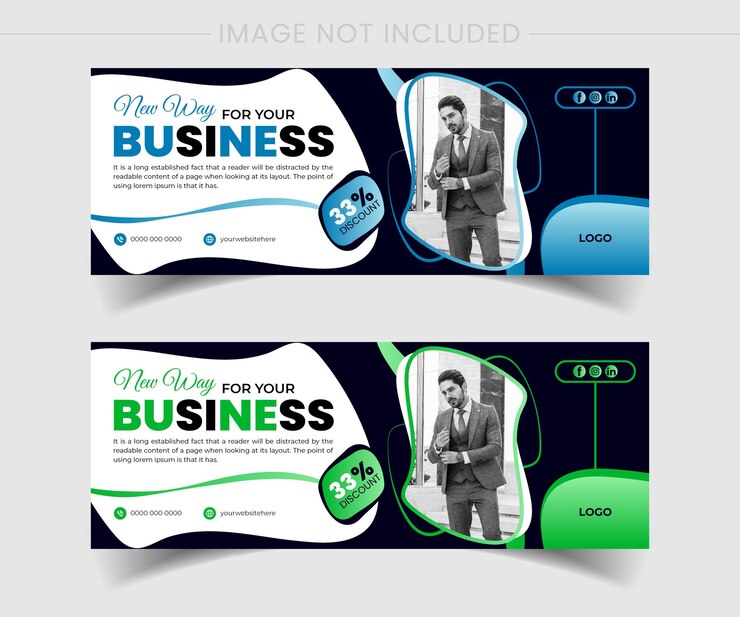 Plantilla de diseño de banner de portada de Facebook para empresas
