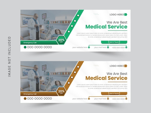 plantilla de diseño de banner de portada médica creativa de Facebook
