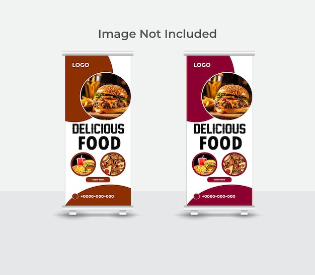 plantilla de diseño de banner profesional de comida deliciosa