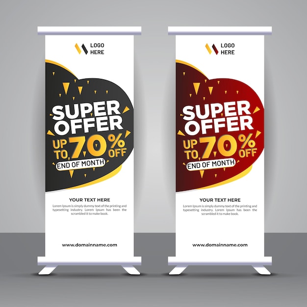 Plantilla de diseño de banner profesional enrollable