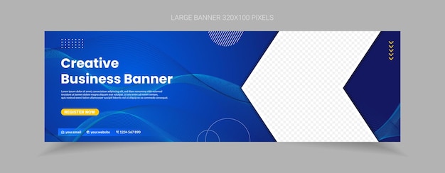 plantilla de diseño de banner promoción del sitio web para empresas corporativas y más necesidades