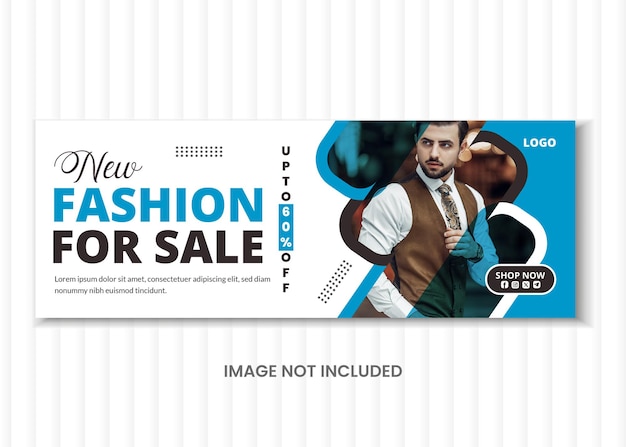 Plantilla de diseño de banner de redes sociales o portada de Facebook de venta de moda de vector creativo moderno
