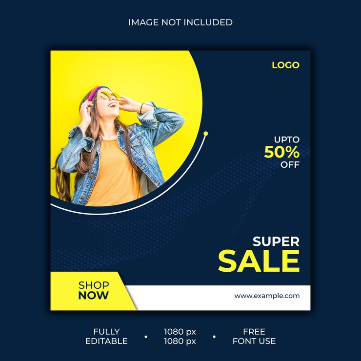 Plantilla de diseño de banner de redes sociales y publicación de Instagram de venta de moda