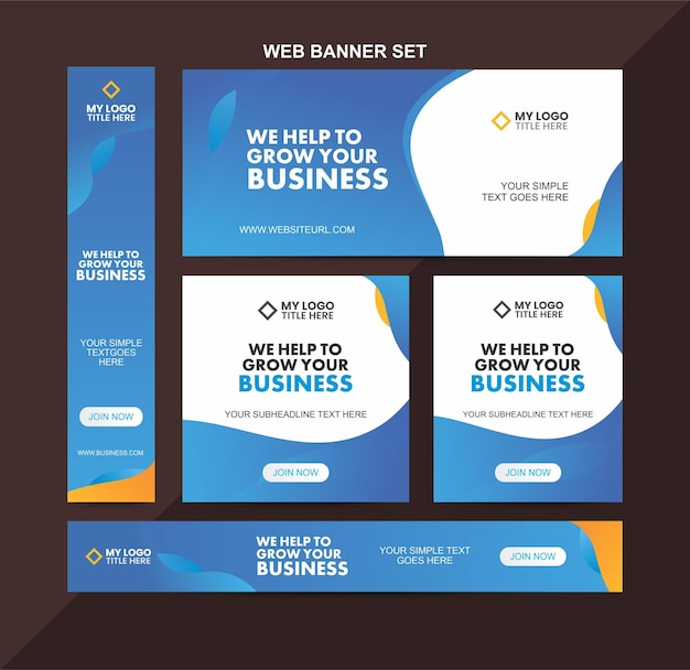 plantilla de diseño de banner de sitio web corporativo