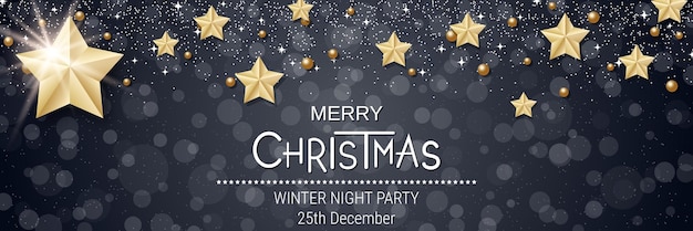 Plantilla de diseño de banner de vector de lujo feliz Navidad y feliz año nuevo