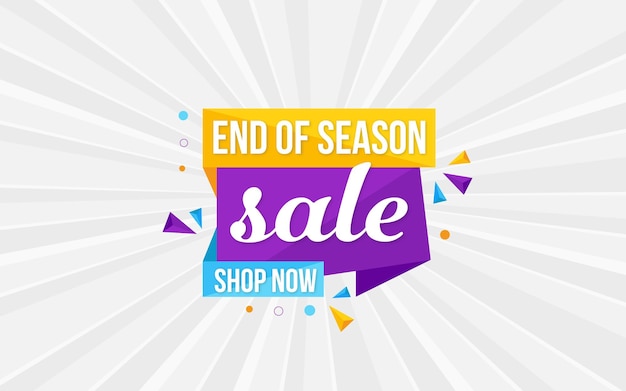 plantilla de diseño de banner de venta de cartel de venta de fin de temporada con efecto de texto editable en 3D