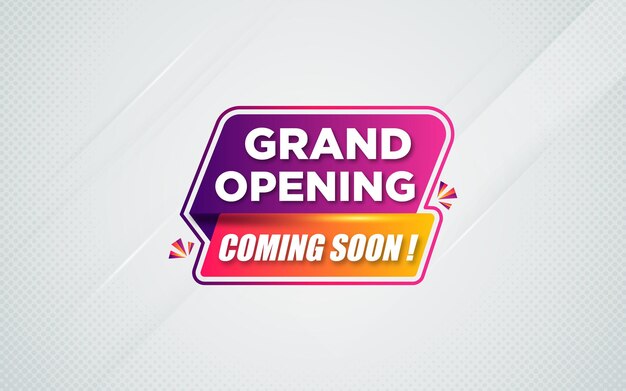 Plantilla de diseño de banner de venta de cartel de venta de gran inauguración pronto con efecto de texto editable