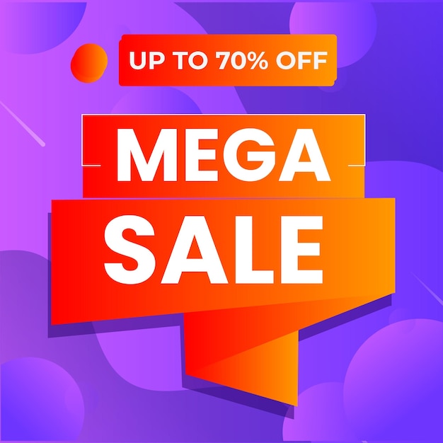 Plantilla de diseño de banner de venta de póster de venta flash con efecto de texto editable en 3d